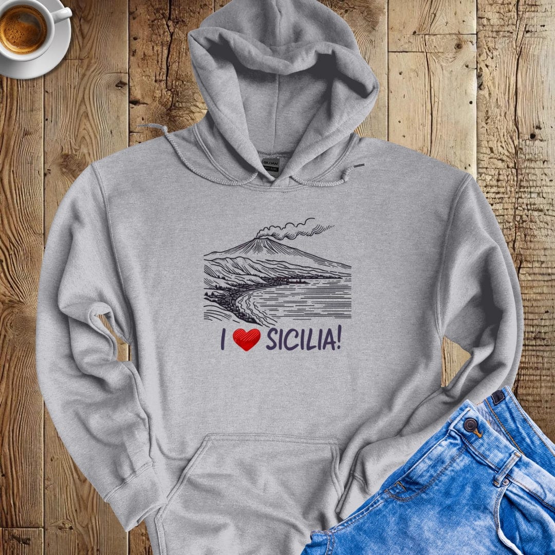 I Love Sicilia Hoodie Sweatshirt