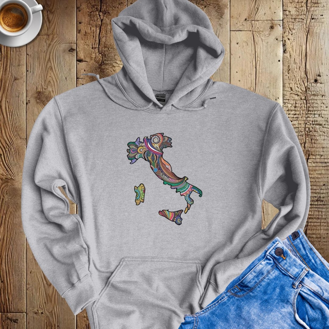 Italy Map Mandala Hoodie Sweatshirt