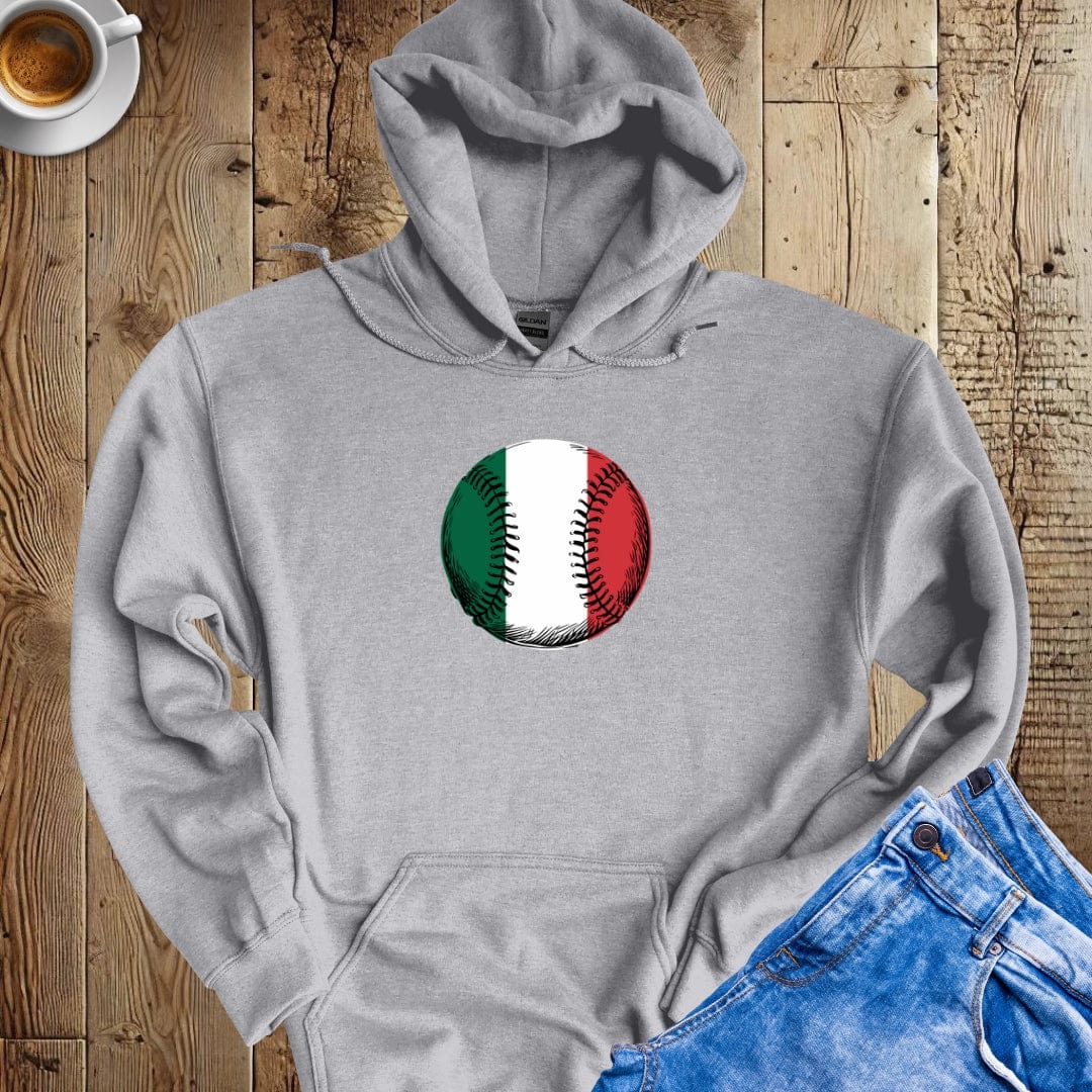 Italian Flag Baseball Hoodie Sweatshirt