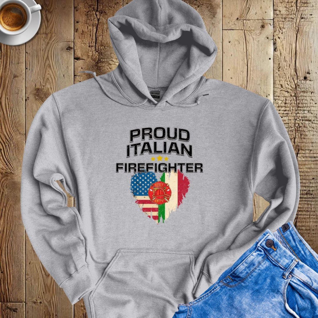 Proud Italian Firefighter Hoodie Sweatshirt