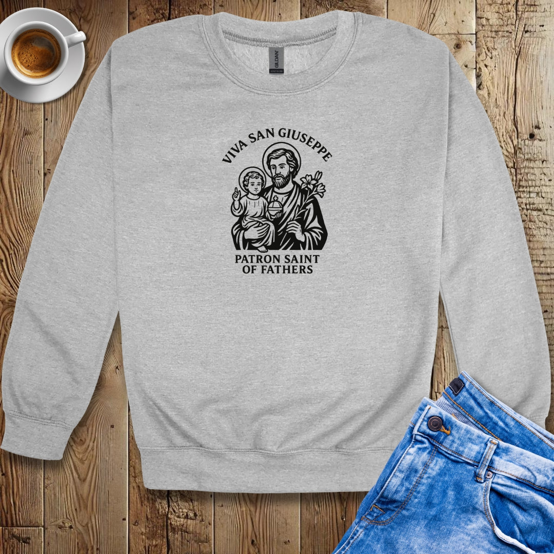 Viva San Giuseppe St Joseph Father's Day Sweatshirt