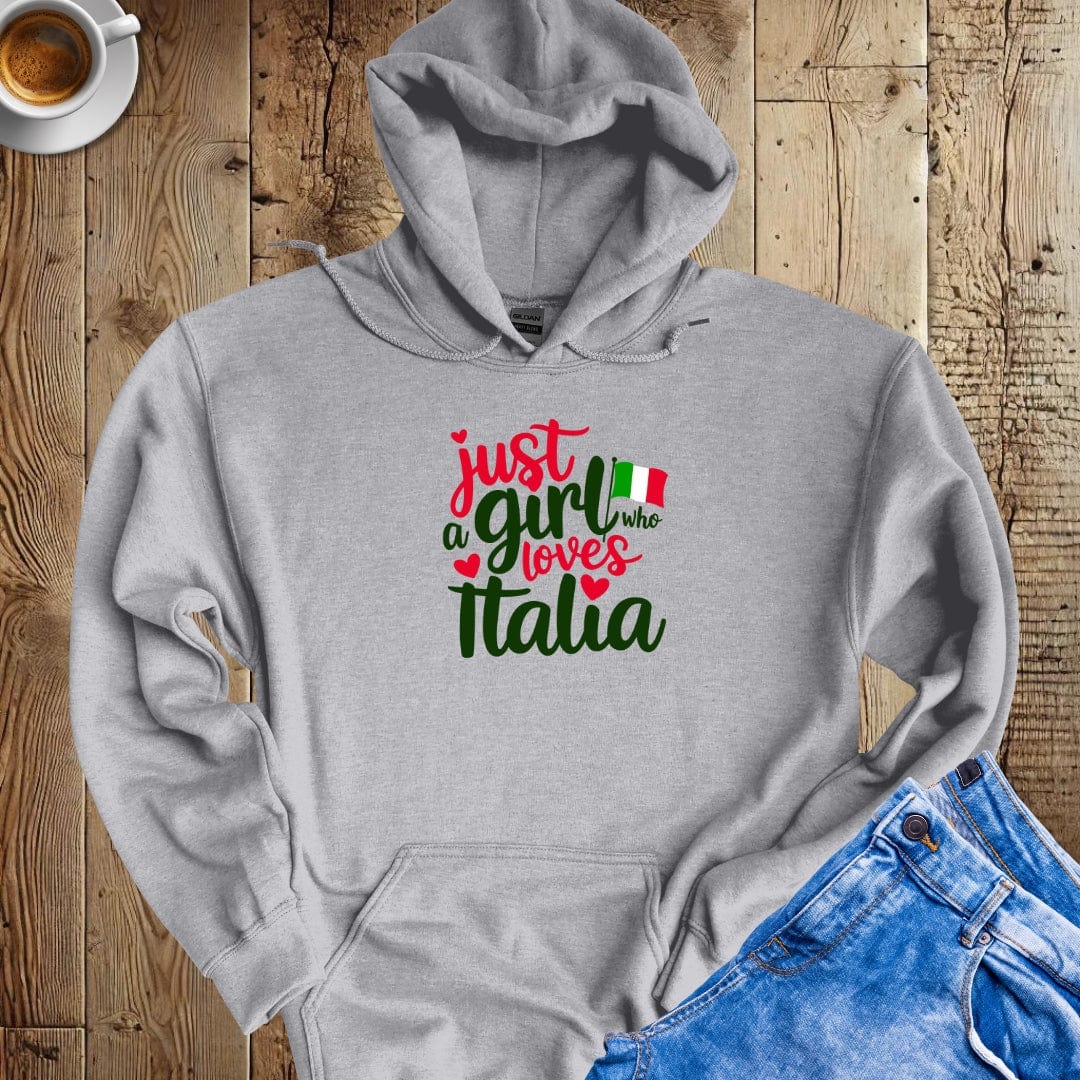 Just A Girl Who Loves Italia Hoodie Sweatshirt