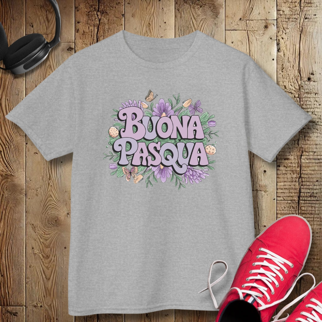Buona Pasqua Flowers Kids Tee