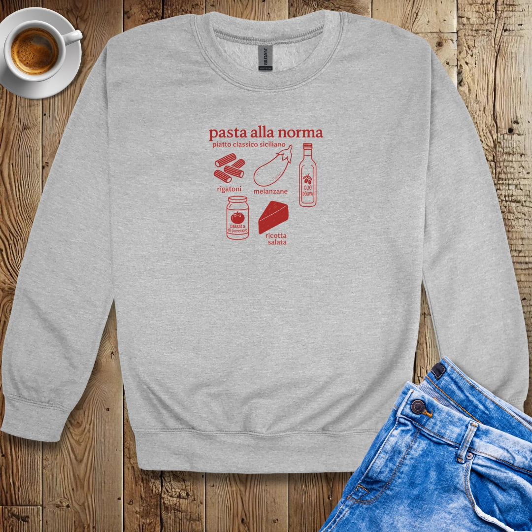 Pasta alla Norma Ingredients Sweatshirt