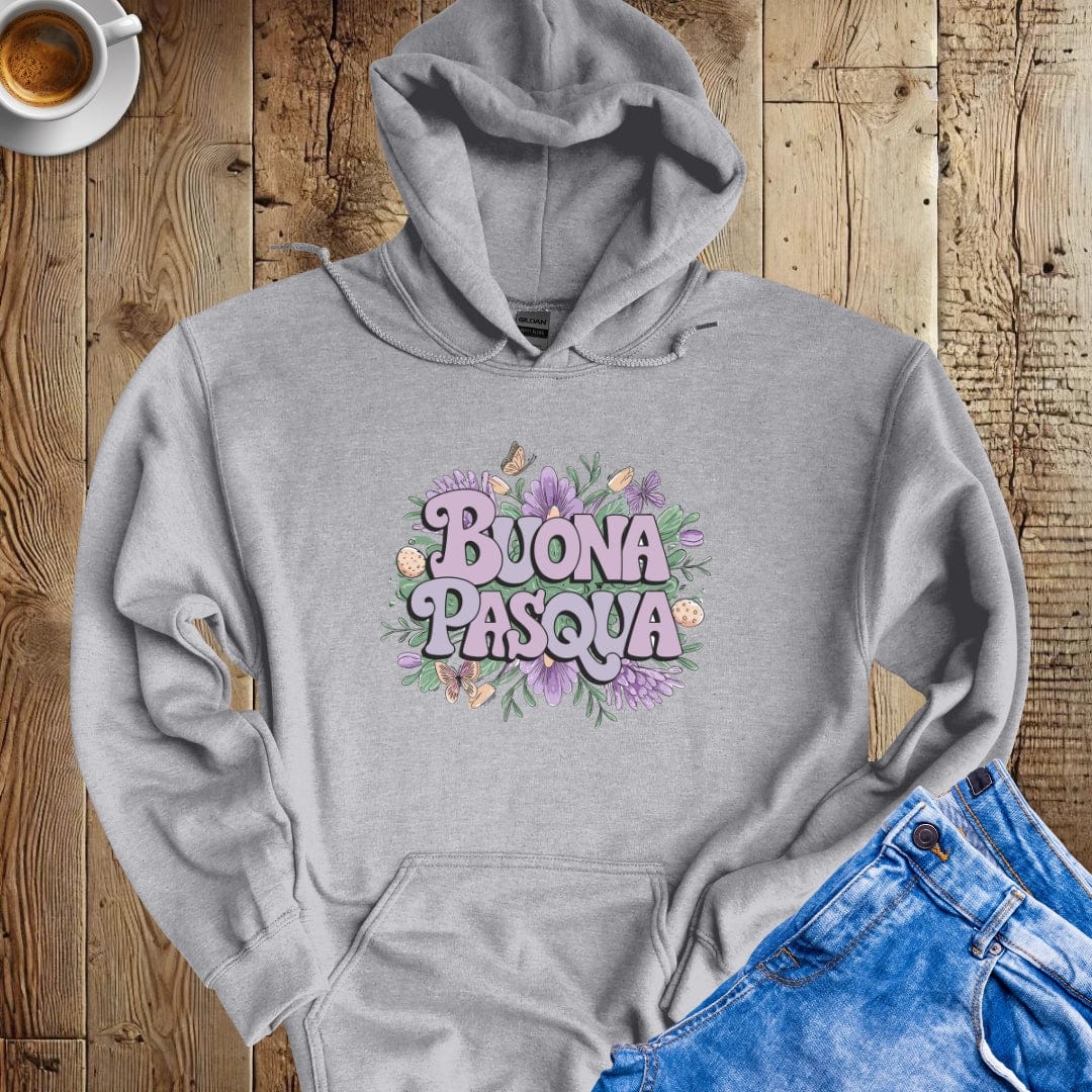 Buona Pasqua Easter Flowers Hoodie Sweatshirt