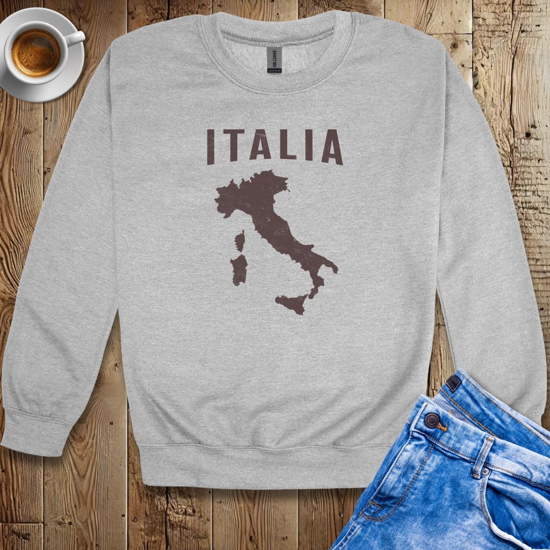 Distressed Style Italian Map Sweatshirt