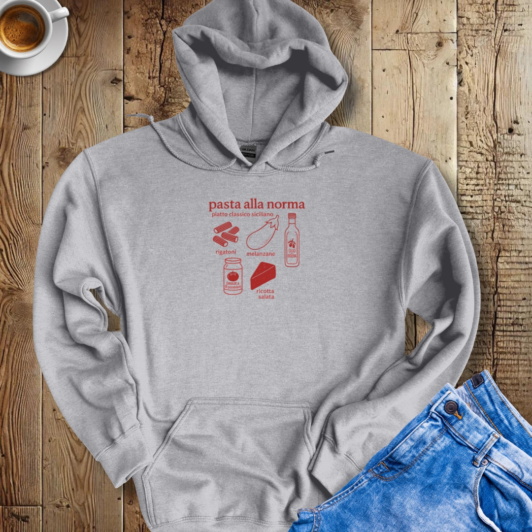 Pasta alla Norma Ingredients Hoodie Sweatshirt