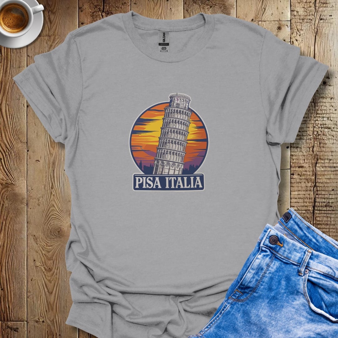 Pisa Italia Retro Sunset Italy Lover T-shirt