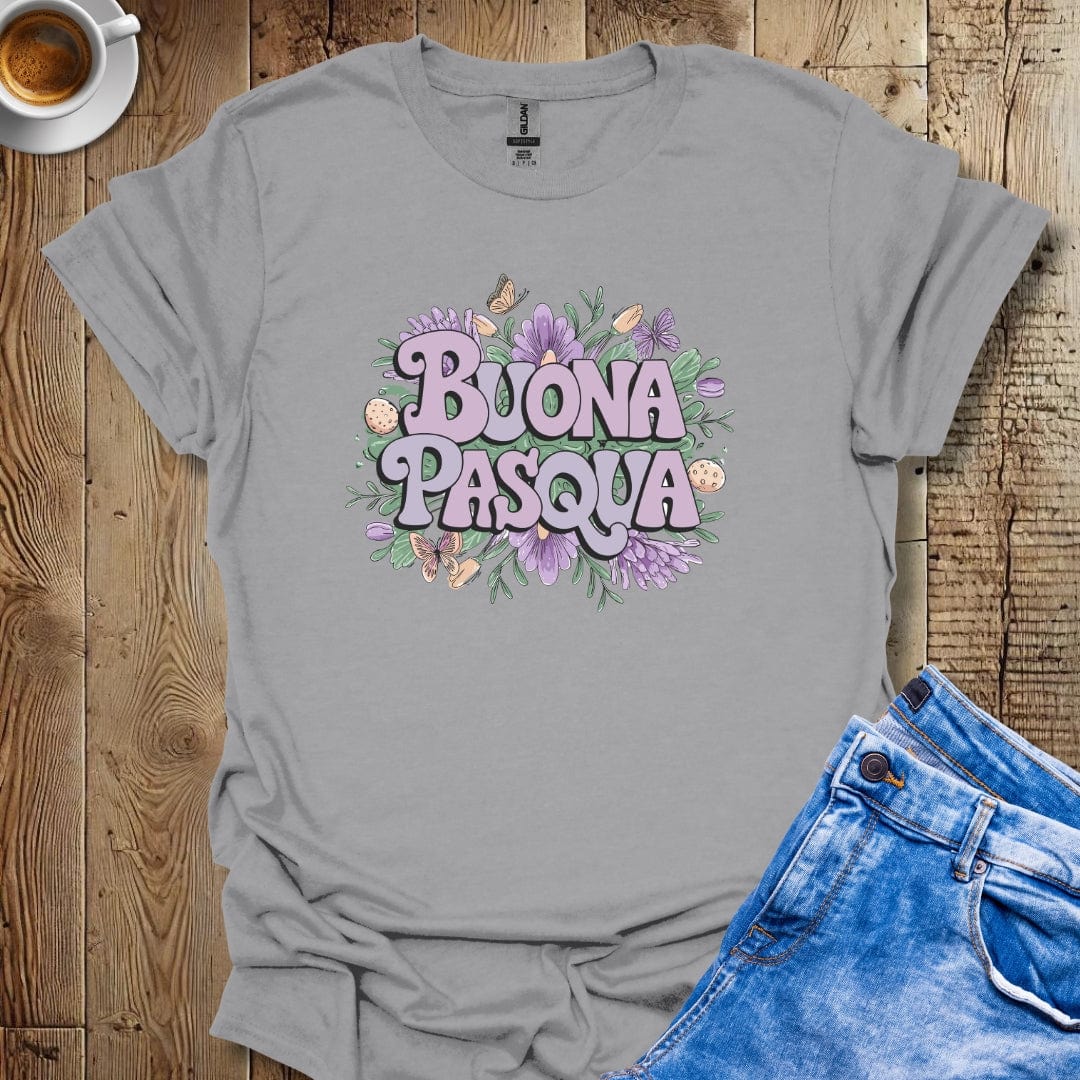 Buona Pasqua Italian Easter Flowers T-shirt
