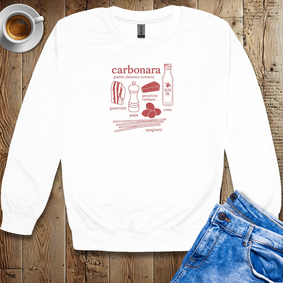 Spaghetti alla Carbonara Ingredients Sweatshirt