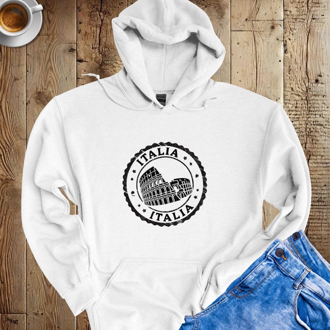 Italian Passport Stamp Rome Colosseum Hoodie Sweatshirt