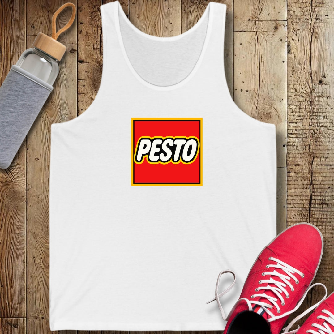 Pesto Lego Logo Parody Unisex Jersey Tank