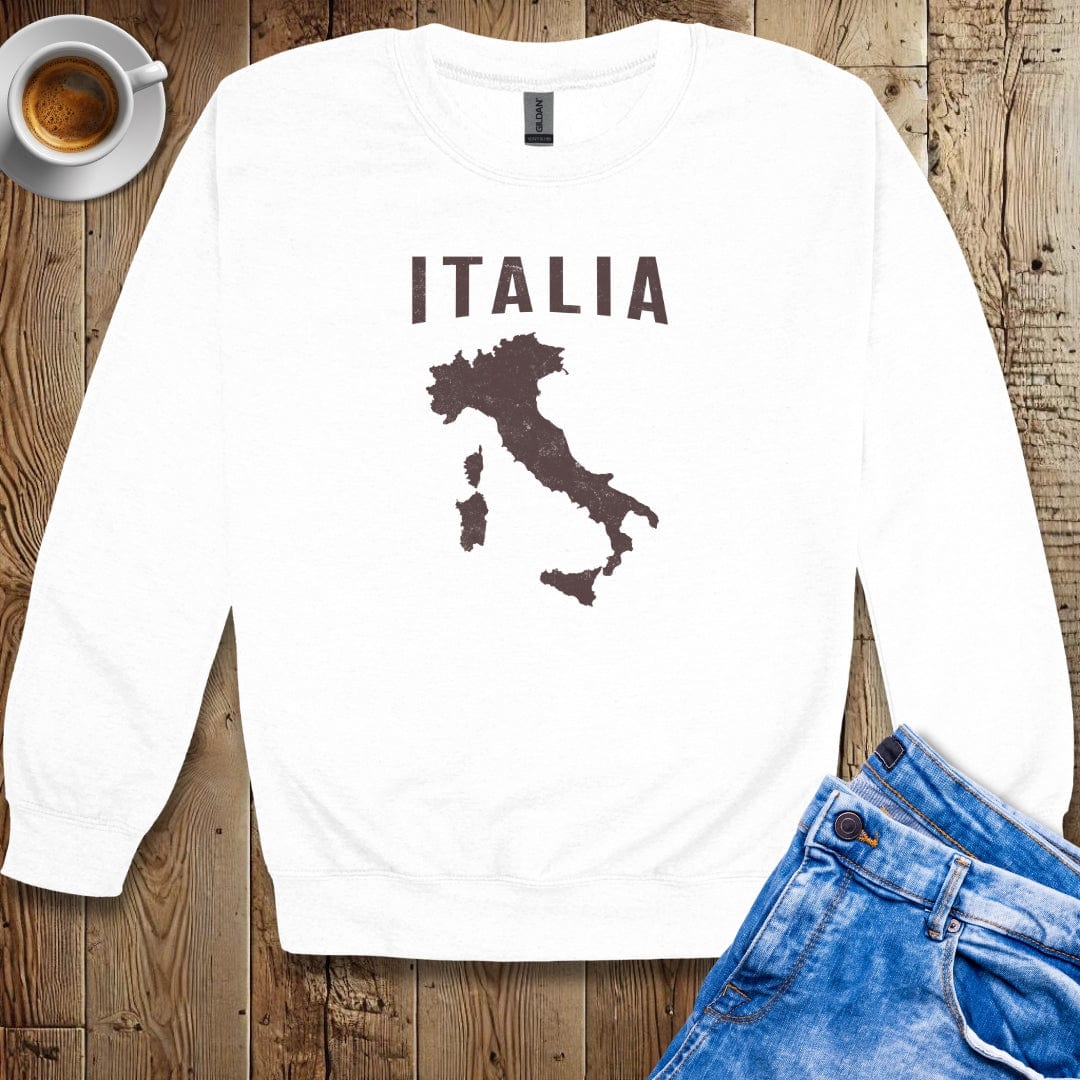 Distressed Style Italian Map Sweatshirt
