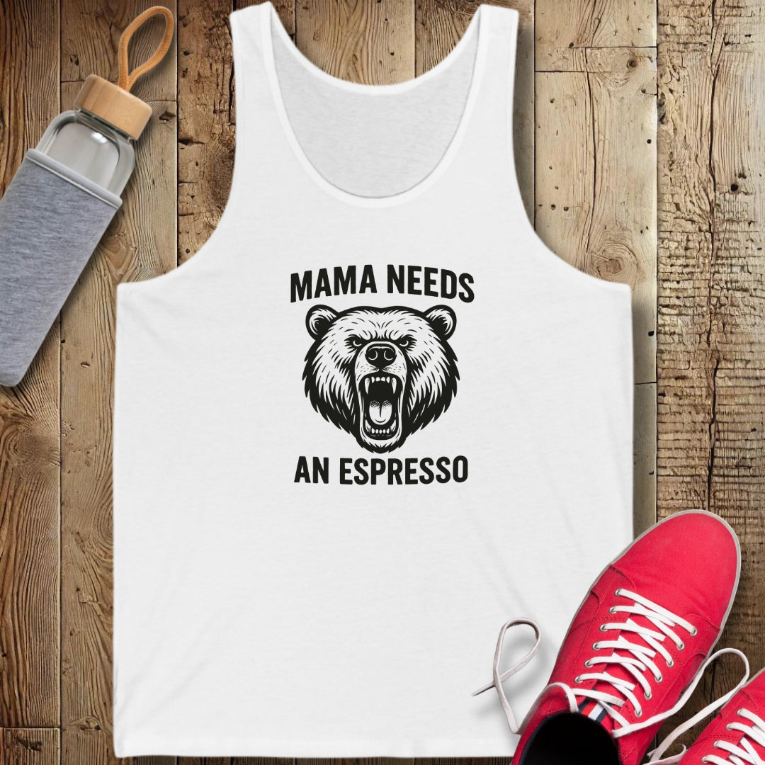 Mama Needs an Espresso Unisex Jersey Tank
