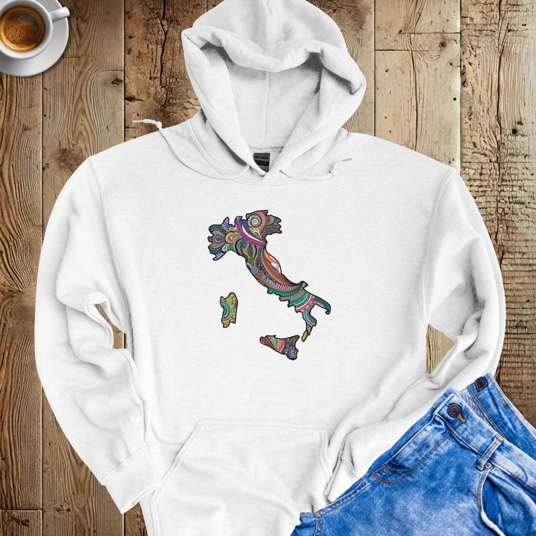 Italy Map Mandala Hoodie Sweatshirt