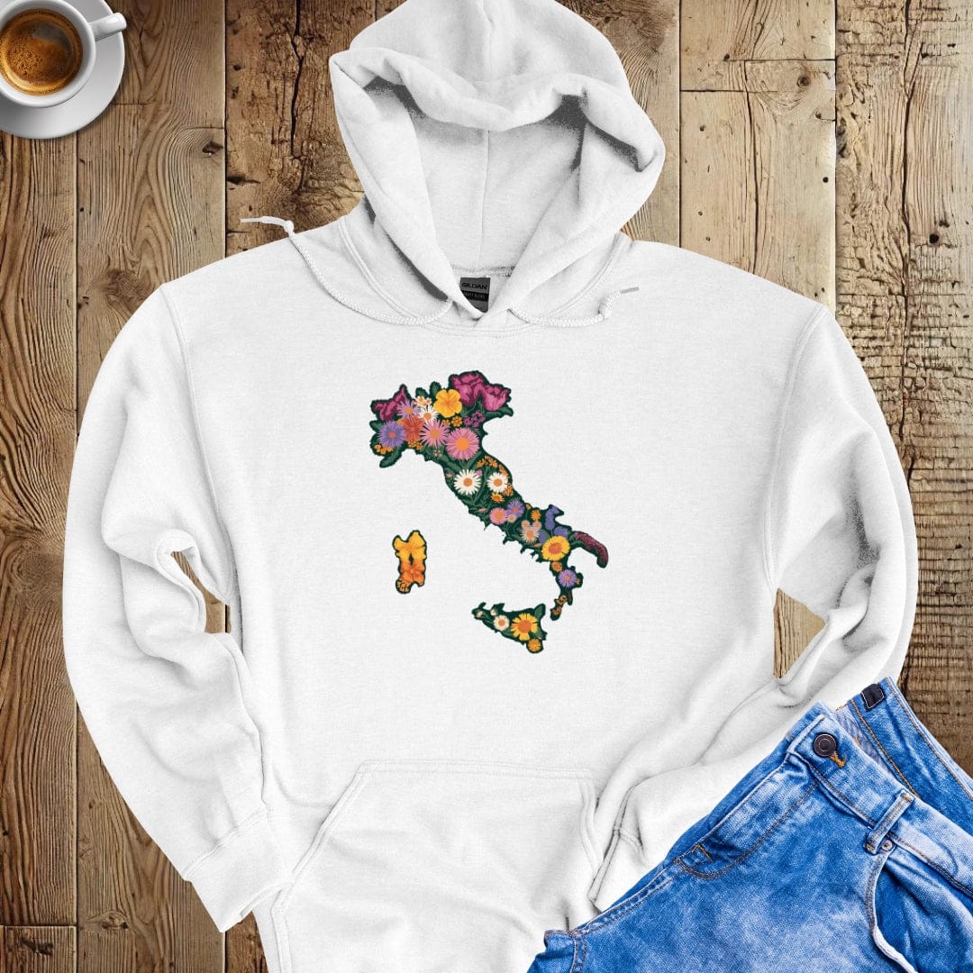 Italy Map Flower Mandala Hoodie Sweatshirt