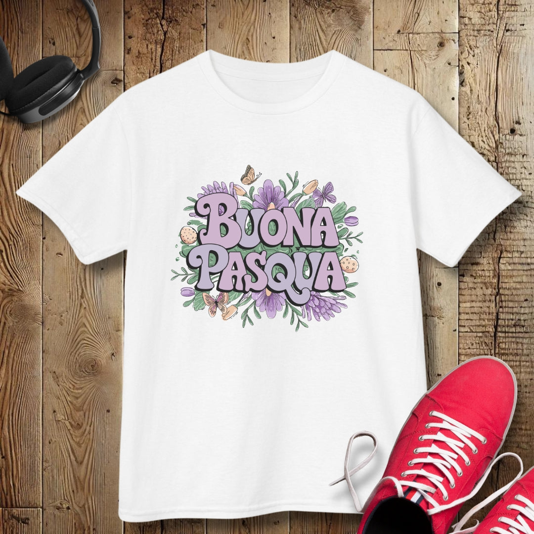 Buona Pasqua Flowers Kids Tee
