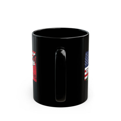 The Perfect Mix Italian American Flags Black Mug (11oz, 15oz)