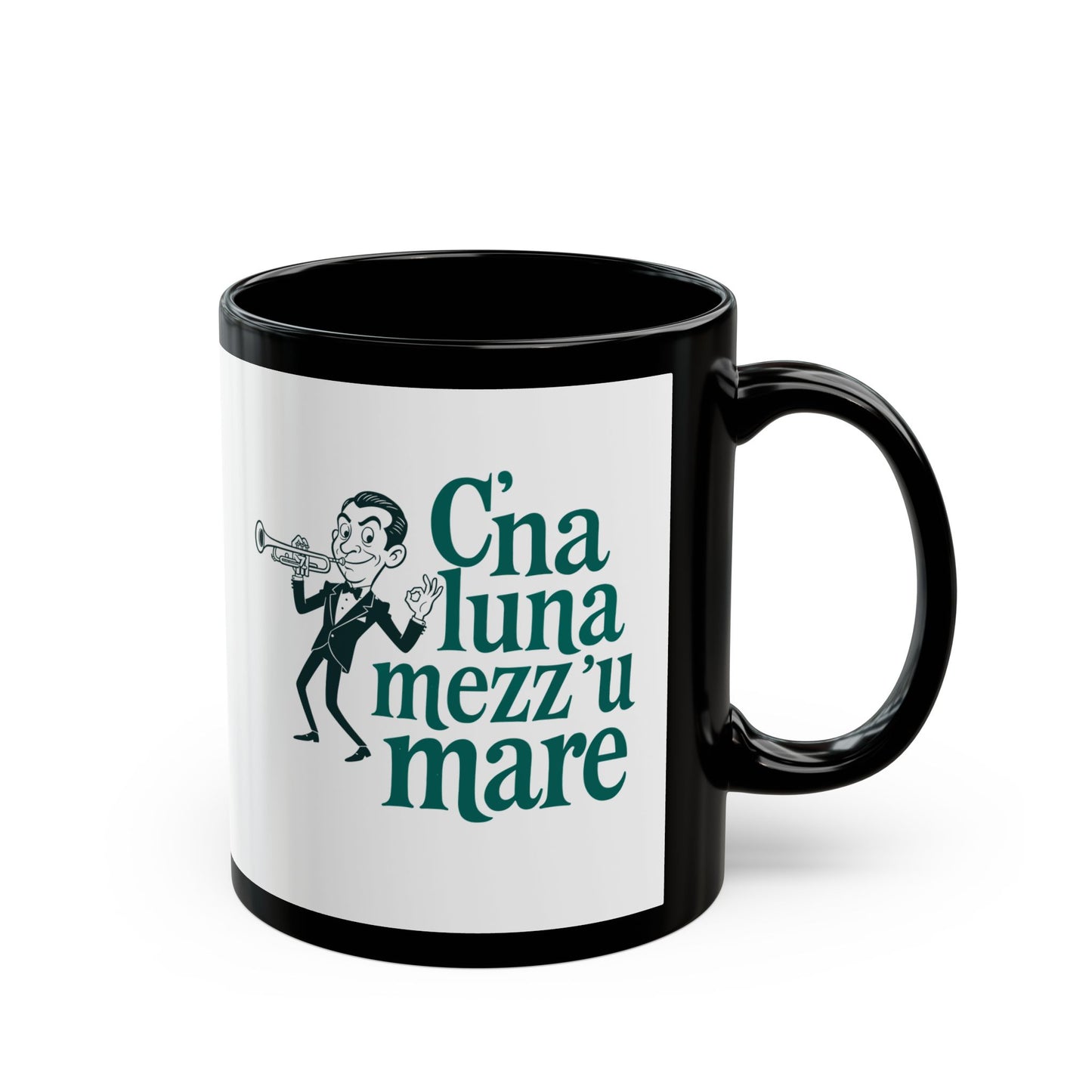 Louis Prima C'è La Luna Mezzo Mare Black Mug (11oz, 15oz)