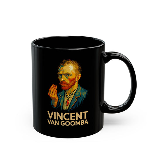 Vincent van Goomba Cornicello Hand Gesture Black Mug (11oz, 15oz)