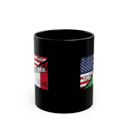 The Perfect Mix Italian American Flags Black Mug (11oz, 15oz)