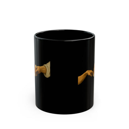 Creation of Adam Michelangelo Cannoli Black Mug (11oz, 15oz)