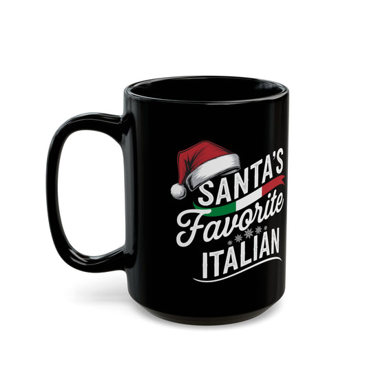Santa's Favorite Italian Black Mug (11oz, 15oz)