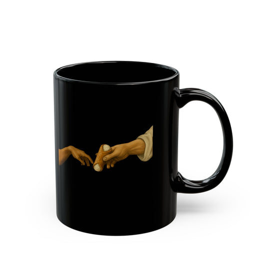 Creation of Adam Michelangelo Cannoli Black Mug (11oz, 15oz)