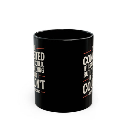 Rocky Marciano Conceited Quote Black Mug (11oz, 15oz)