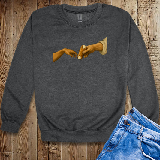 Creation of Adam Michelangelo Cannoli Unisex Sweatshirt
