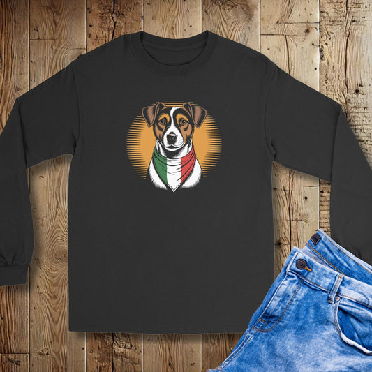 Jack Russell Italian Flag Bandana Unisex Long Sleeve Tee