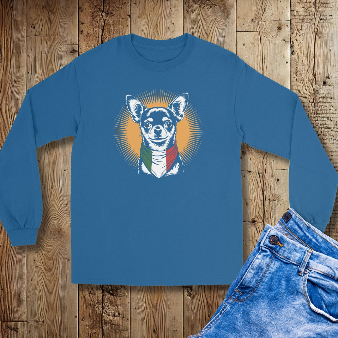 Chihuahua Italian Flag Bandana Unisex Long Sleeve Tee