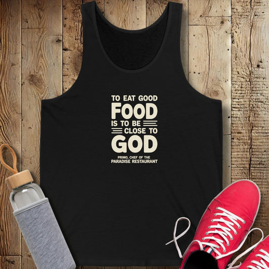 Good Food Big Night Quote Unisex Jersey Tank