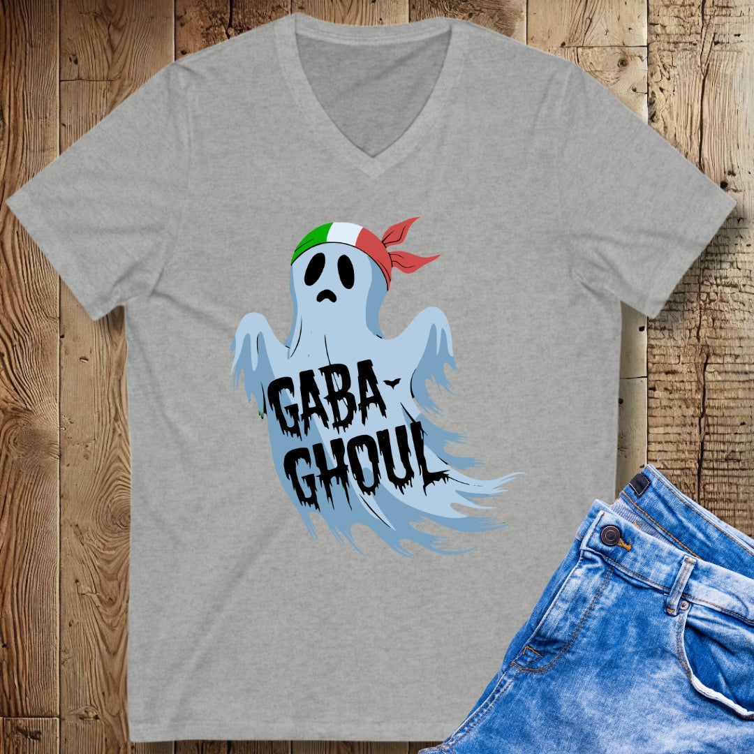 Gabaghoul Halloween Short Sleeve V-Neck Tee