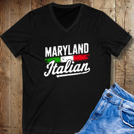 Maryland Italian Short Sleeve V-Neck Tee