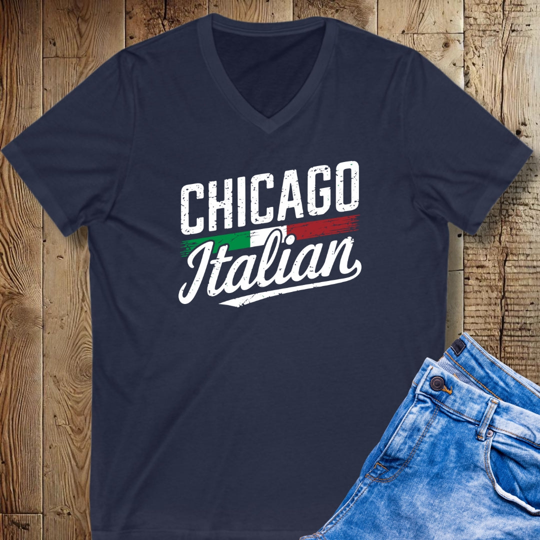 Chicago Italian Short Sleeve V-Neck Tee