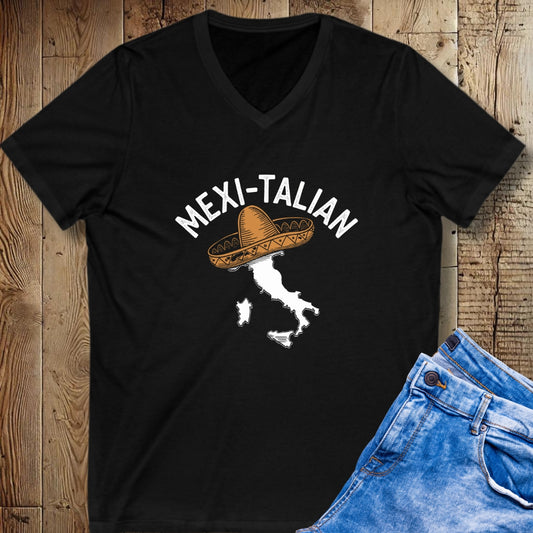 Mexi Talian Half Mexican Short Sleeve V-Neck Tee