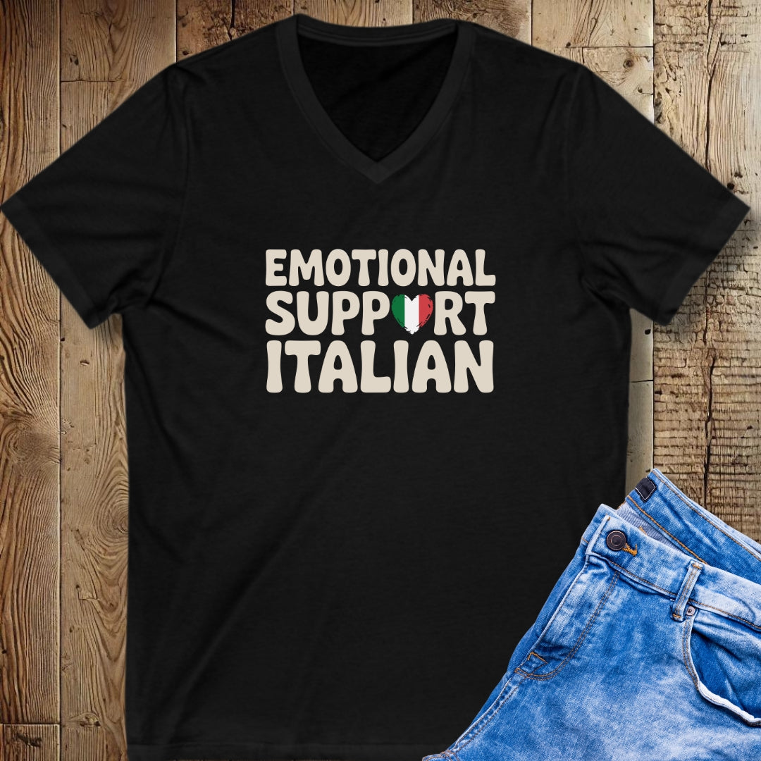 Emotional Support Italian Short Sleeve V-Neck Tee