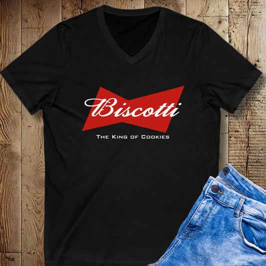 Biscotti King of Cookies Short Sleeve V-Neck Tee