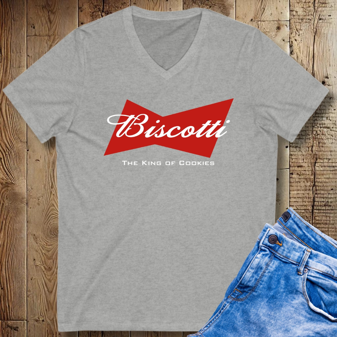 Biscotti King of Cookies Short Sleeve V-Neck Tee