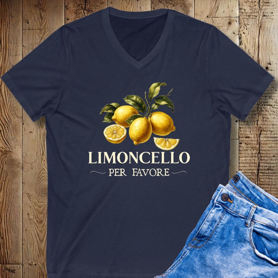 Limoncello Per Favore Short Sleeve V-Neck Tee