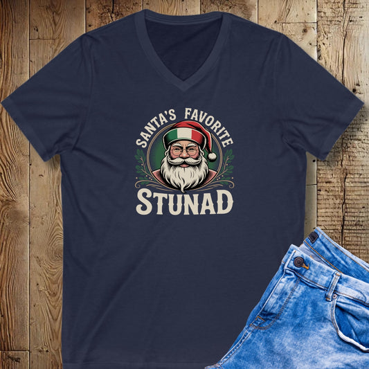 Santa's Favorite Stunad V-Neck Tee