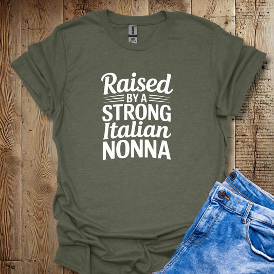 Raised by Strong Italian Nonna Lightweight Unisex T-shirt