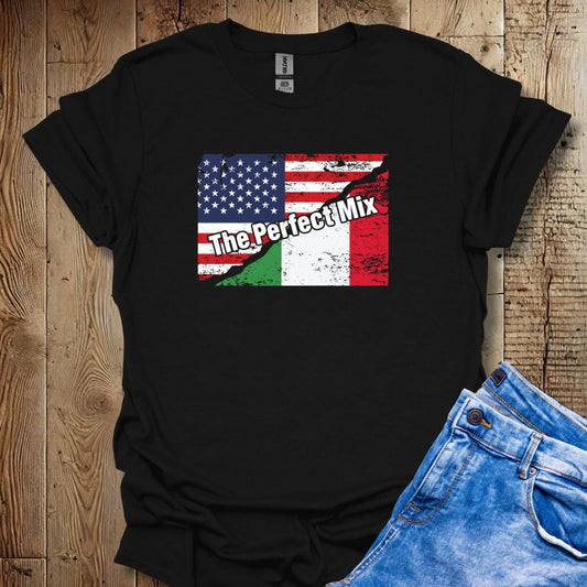 The Perfect Mix Italian American Flags Lightweight Unisex T-shirt