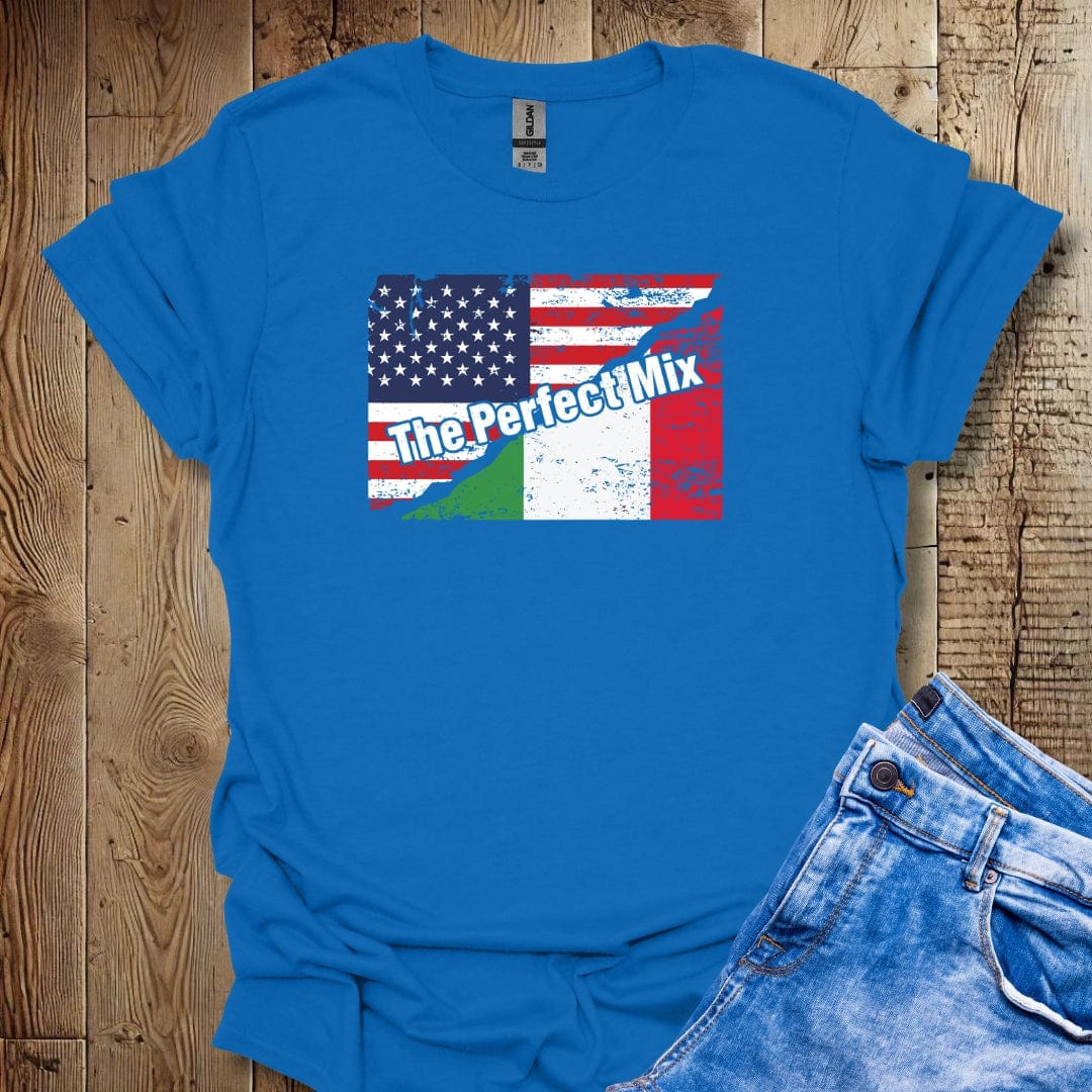 The Perfect Mix Italian American Flags Lightweight Unisex T-shirt