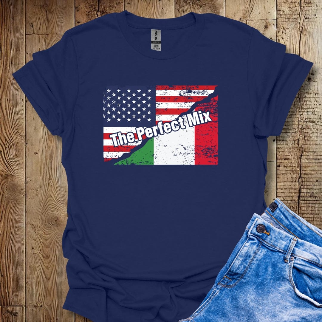 The Perfect Mix Italian American Flags Lightweight Unisex T-shirt