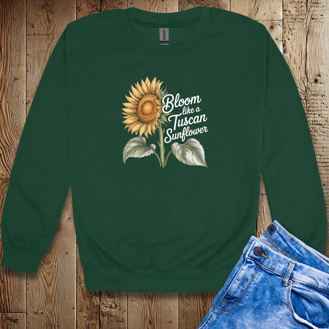 Bloom like a Tuscan Sunflower Unisex Crewneck Sweatshirt
