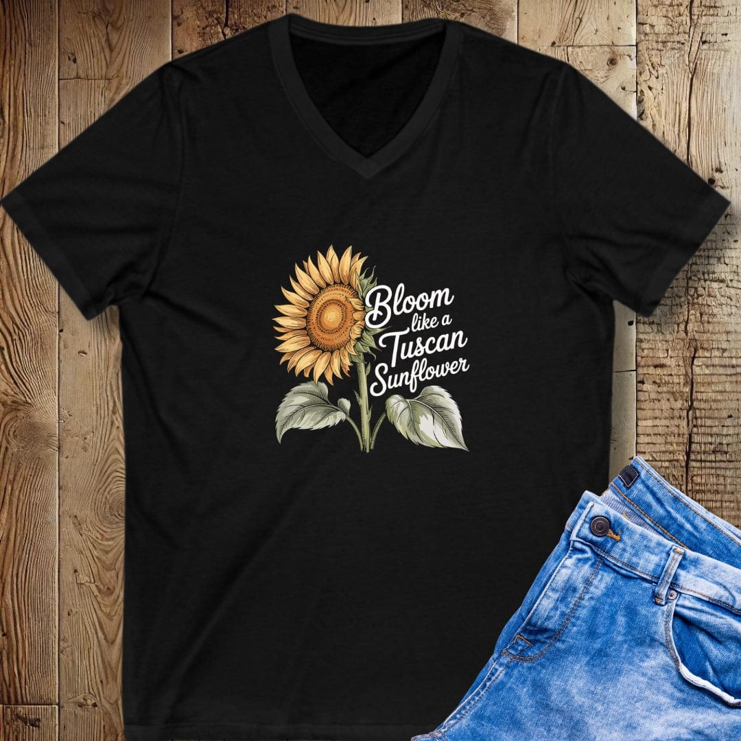 Bloom Like a Tuscan Sunflower V-Neck Tee