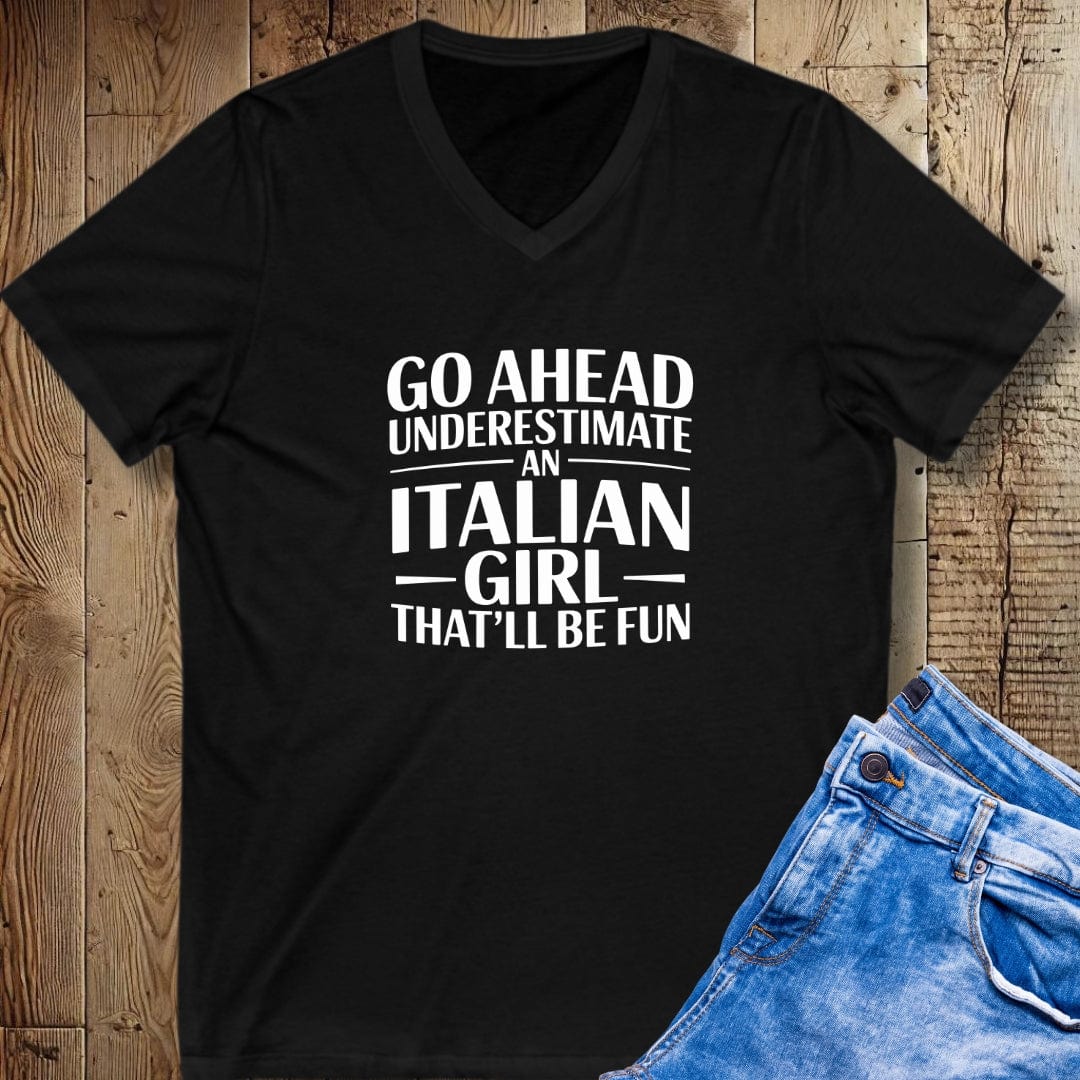 Underestimate Italian Girl V-Neck Tee