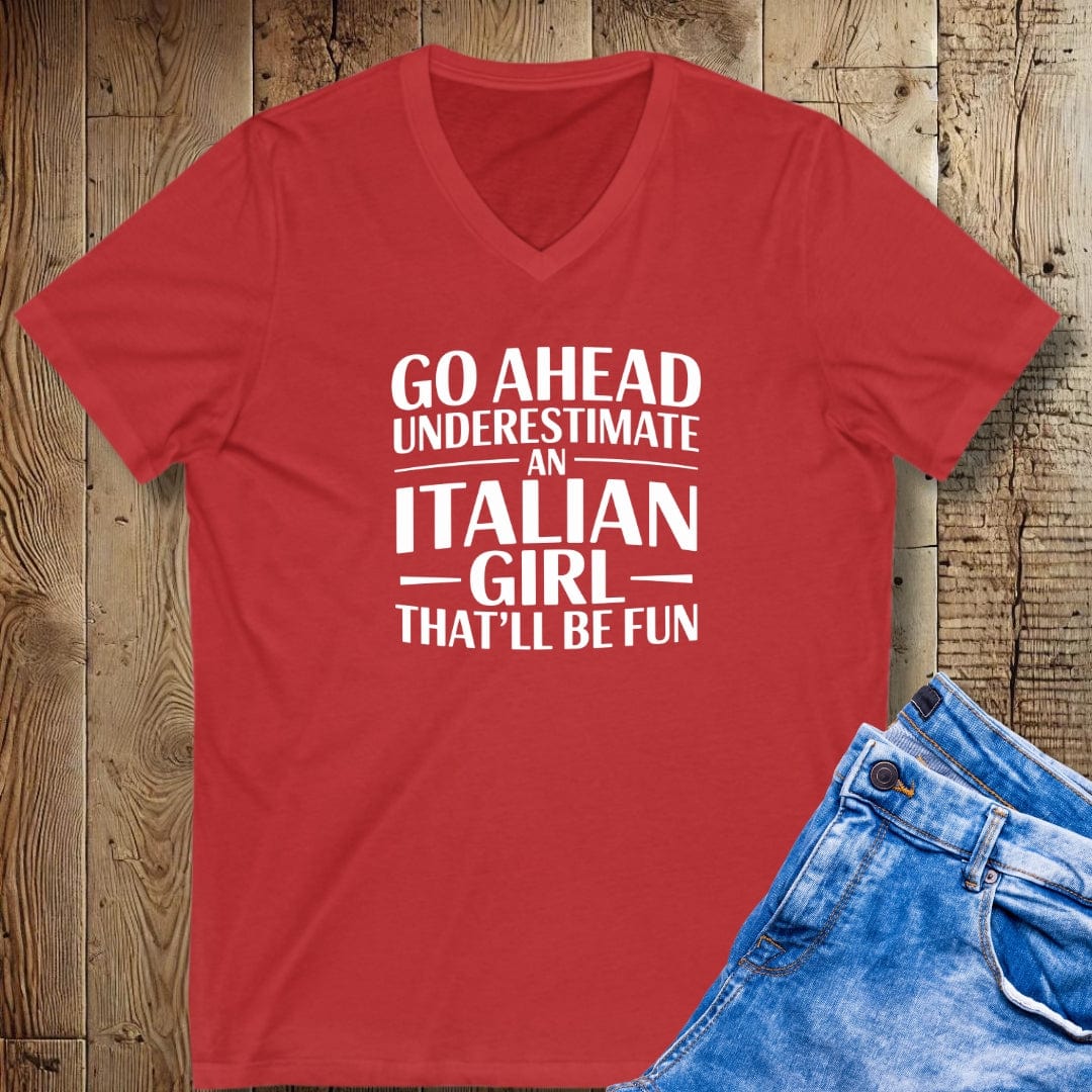Underestimate Italian Girl V-Neck Tee